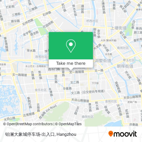 铂澜大象城停车场-出入口 map