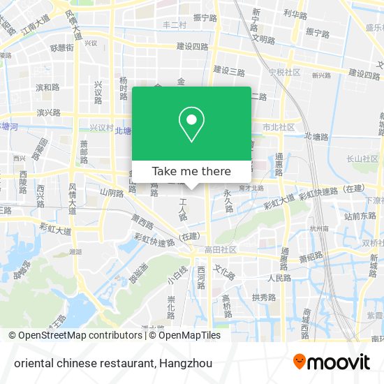 oriental chinese restaurant map