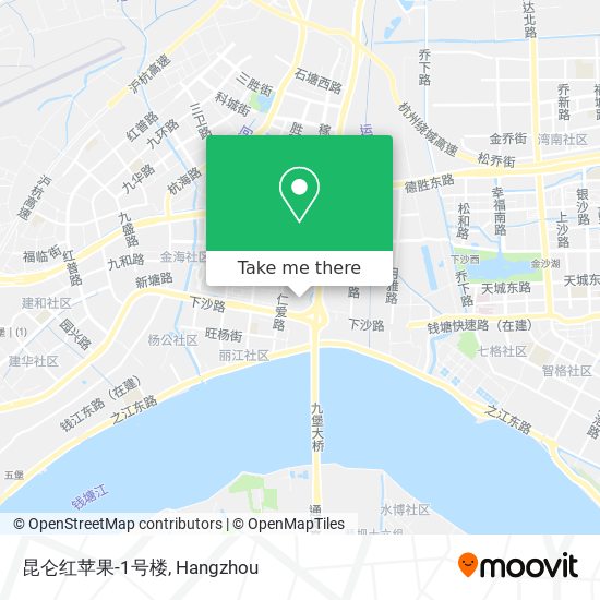 昆仑红苹果-1号楼 map