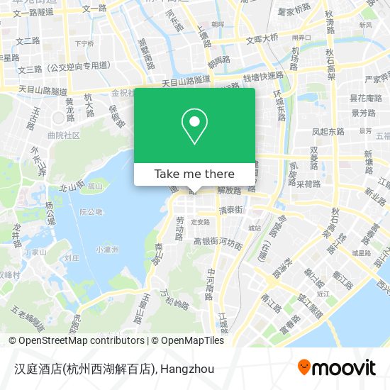 汉庭酒店(杭州西湖解百店) map