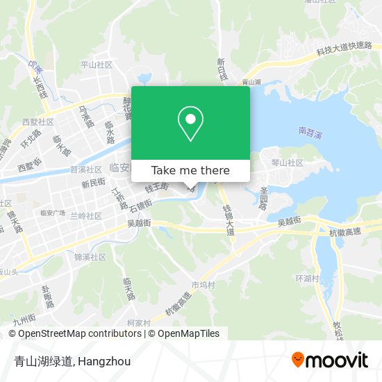 青山湖绿道 map