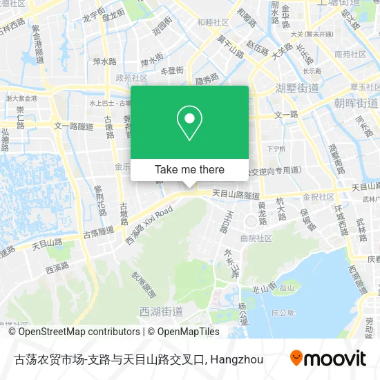 古荡农贸市场-支路与天目山路交叉口 map