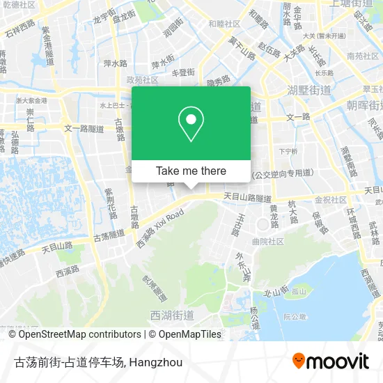 古荡前街-占道停车场 map