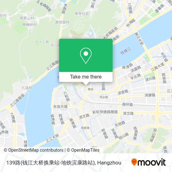 139路(钱江大桥换乘站-地铁滨康路站) map