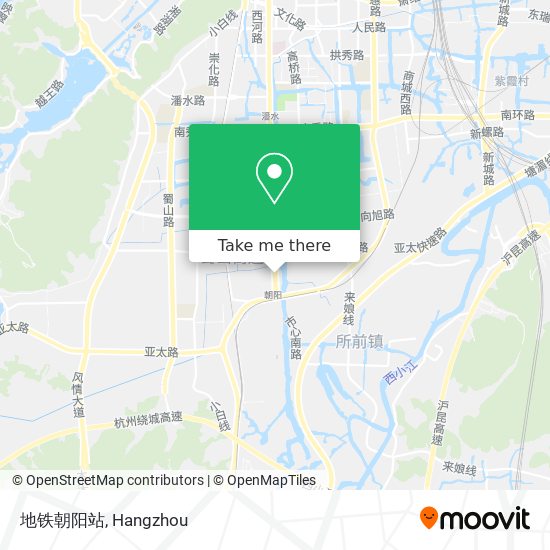 地铁朝阳站 map