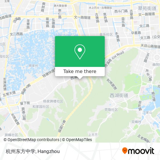 杭州东方中学 map