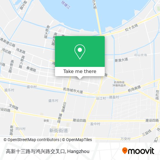 高新十三路与鸿兴路交叉口 map