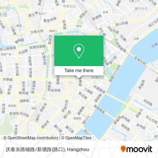 庆春东路辅路/新塘路(路口) map