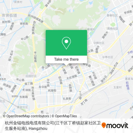 杭州金锚电线电缆有限公司(江干区丁桥镇赵家社区卫生服务站南) map