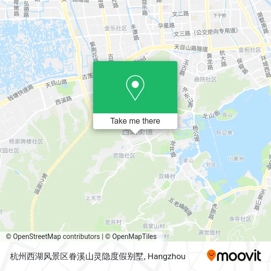杭州西湖风景区眷溪山灵隐度假别墅 map