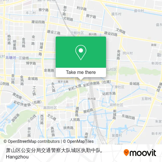 萧山区公安分局交通警察大队城区执勤中队 map