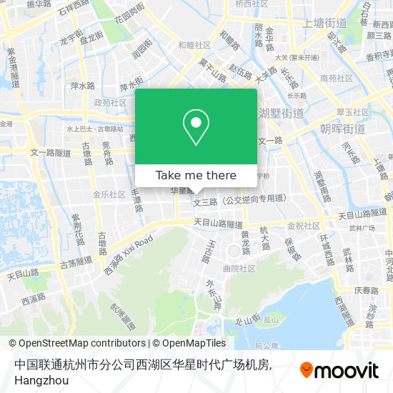 中国联通杭州市分公司西湖区华星时代广场机房 map