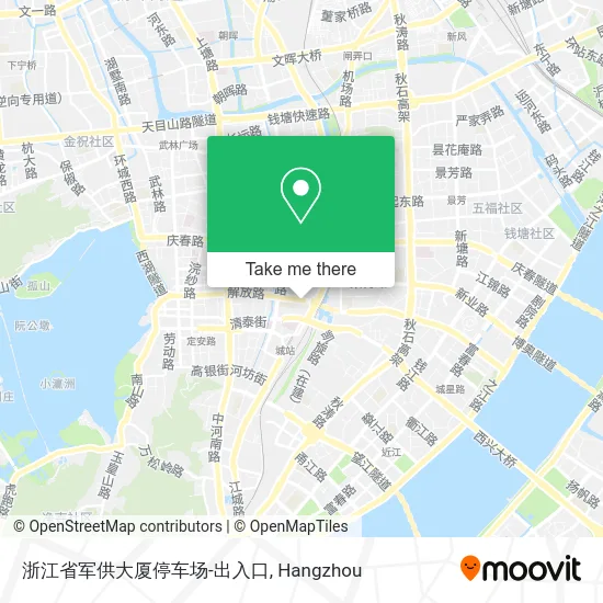 浙江省军供大厦停车场-出入口 map
