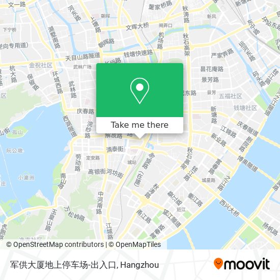 军供大厦地上停车场-出入口 map