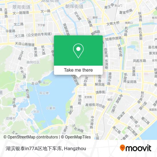 湖滨银泰in77A区地下车库 map