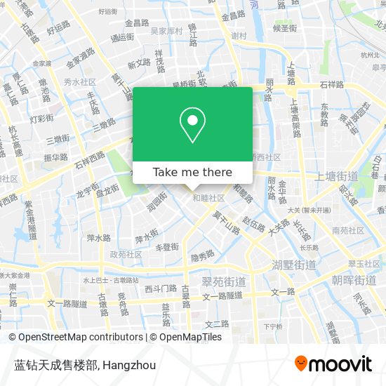 蓝钻天成售楼部 map