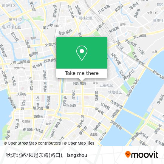 How to get to 秋涛北路/凤起东路(路口) in 江干区by Bus or Metro?
