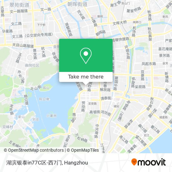 湖滨银泰in77C区-西7门 map