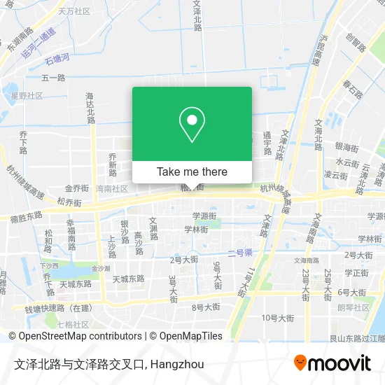 文泽北路与文泽路交叉口 map