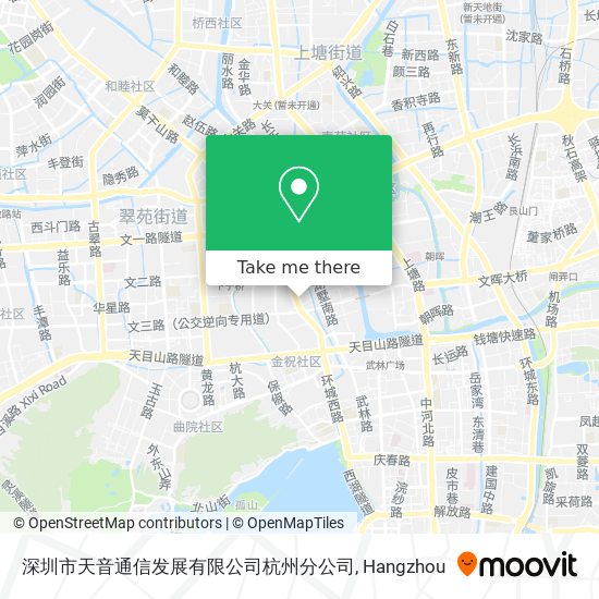 深圳市天音通信发展有限公司杭州分公司 map
