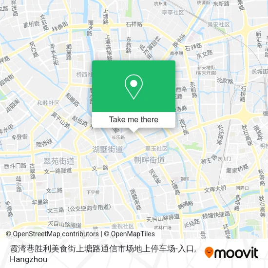 霞湾巷胜利美食街上塘路通信市场地上停车场-入口 map