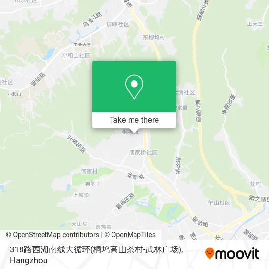 318路西湖南线大循环(桐坞高山茶村-武林广场) map