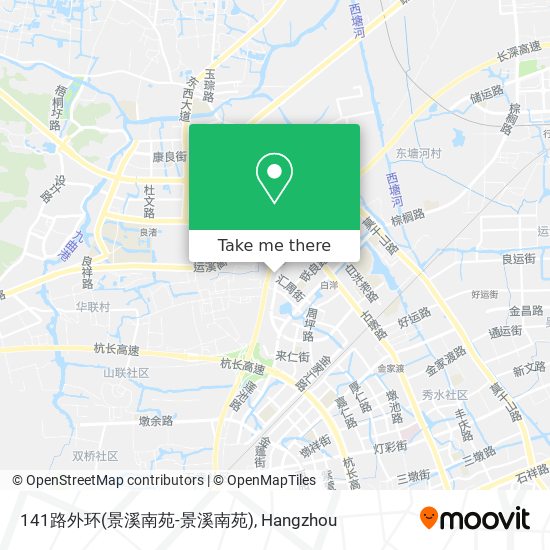 141路外环(景溪南苑-景溪南苑) map