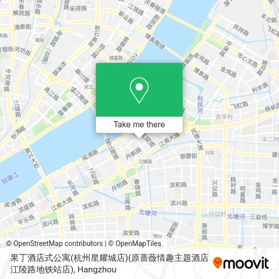 果丁酒店式公寓(杭州星耀城店)(原蔷薇情趣主题酒店江陵路地铁站店) map
