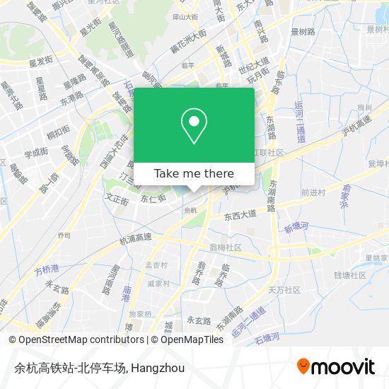 余杭高铁站-北停车场 map