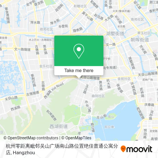 杭州零距离毗邻吴山广场南山路位置绝佳普通公寓分店 map