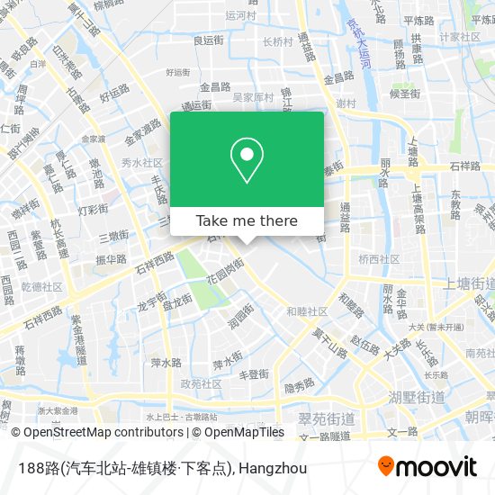 188路(汽车北站-雄镇楼·下客点) map