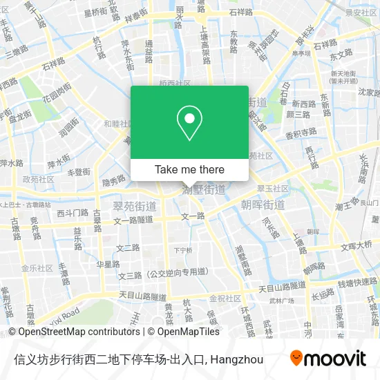 信义坊步行街西二地下停车场-出入口 map