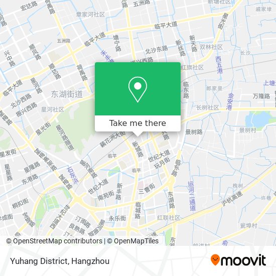 Yuhang District map