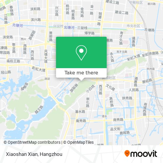 Xiaoshan Xian map