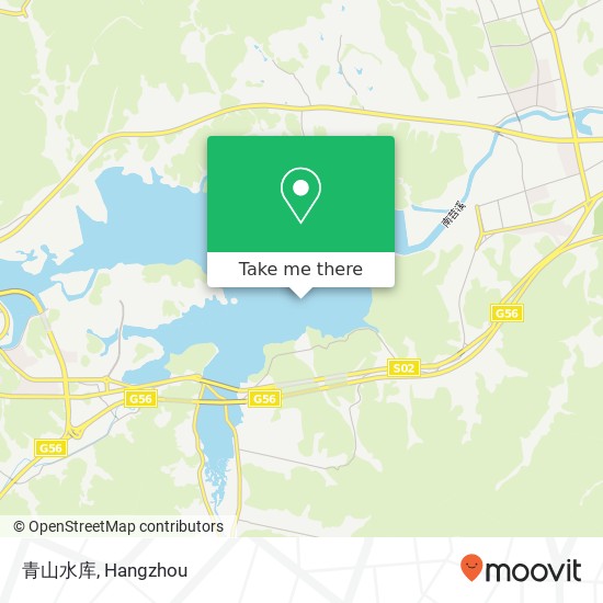 青山水库 map
