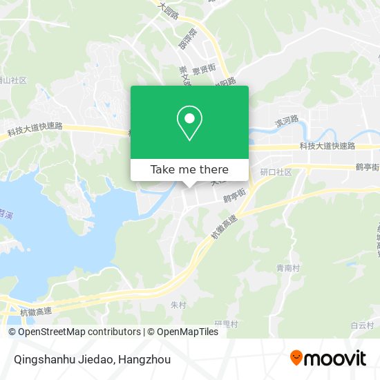 Qingshanhu Jiedao map