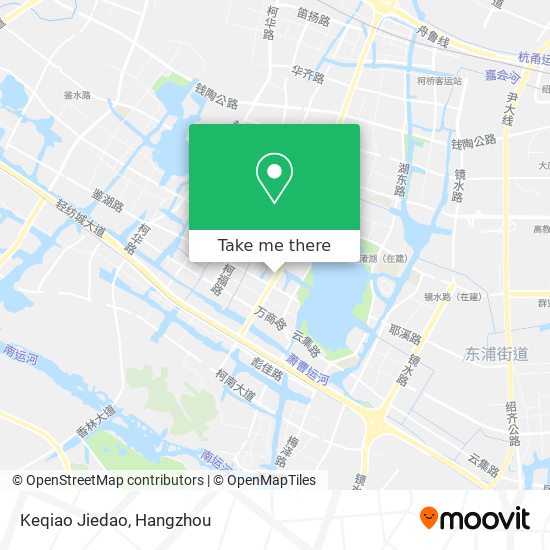 Keqiao Jiedao map