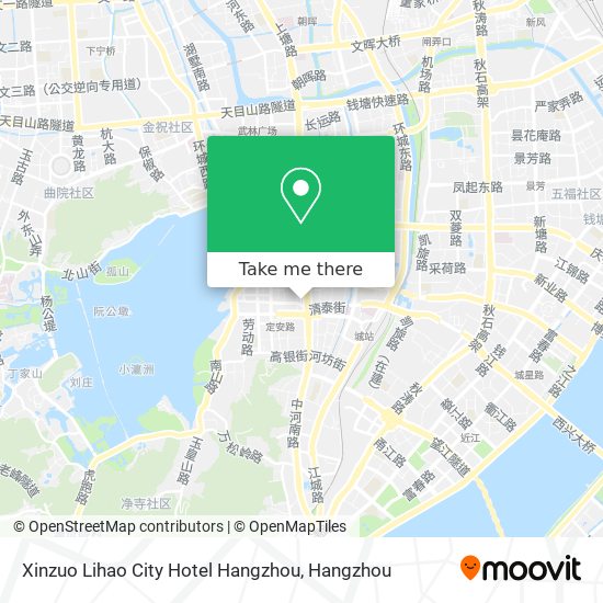 Xinzuo Lihao City Hotel Hangzhou map