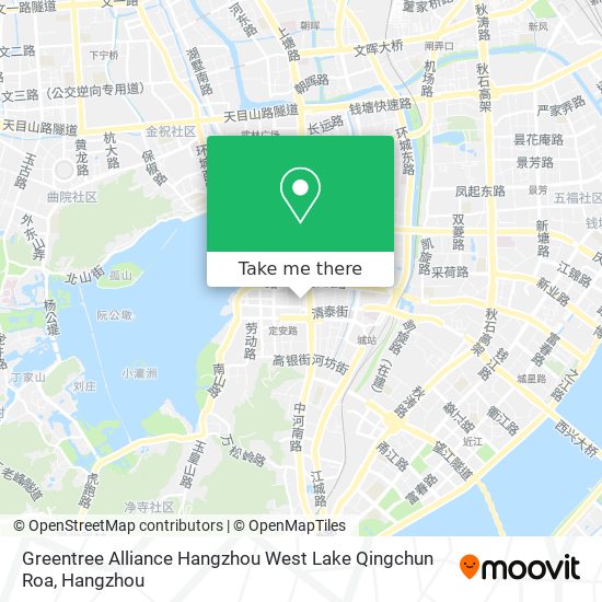 Greentree Alliance Hangzhou West Lake Qingchun Roa map