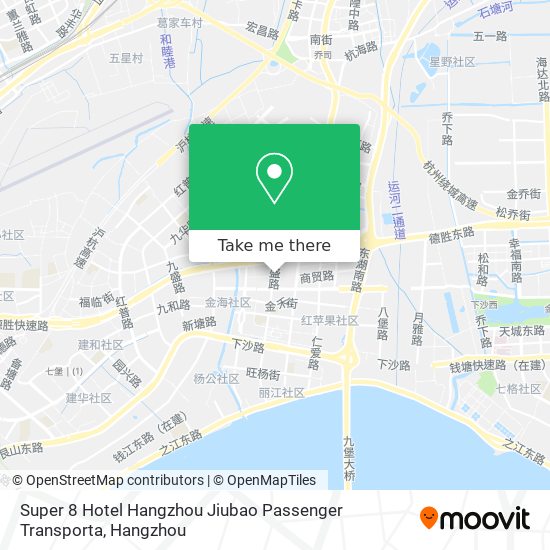 Super 8 Hotel Hangzhou Jiubao Passenger Transporta map