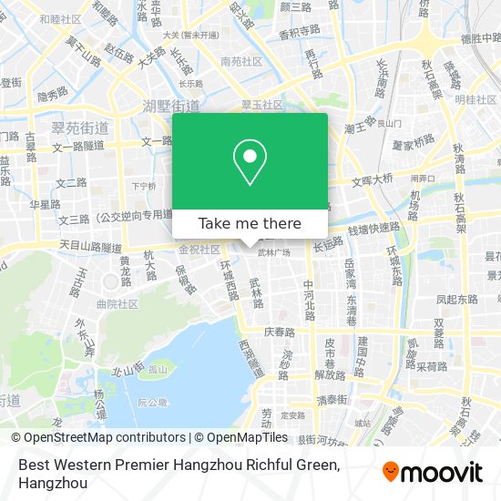 Best Western Premier Hangzhou Richful Green map