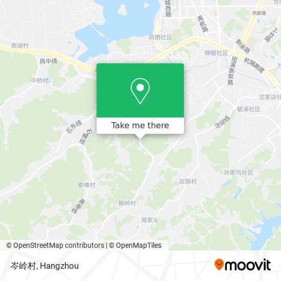 岑岭村 map