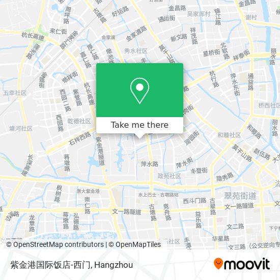 紫金港国际饭店-西门 map