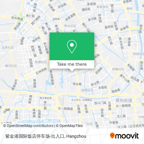 紫金港国际饭店停车场-出入口 map