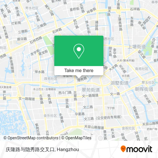 庆隆路与隐秀路交叉口 map