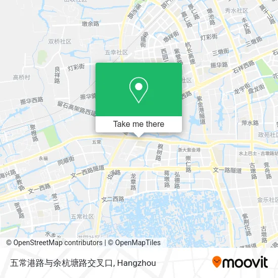 五常港路与余杭塘路交叉口 map