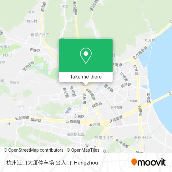 杭州江口大厦停车场-出入口 map