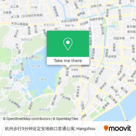 杭州步行3分钟近定安地铁口普通公寓 map