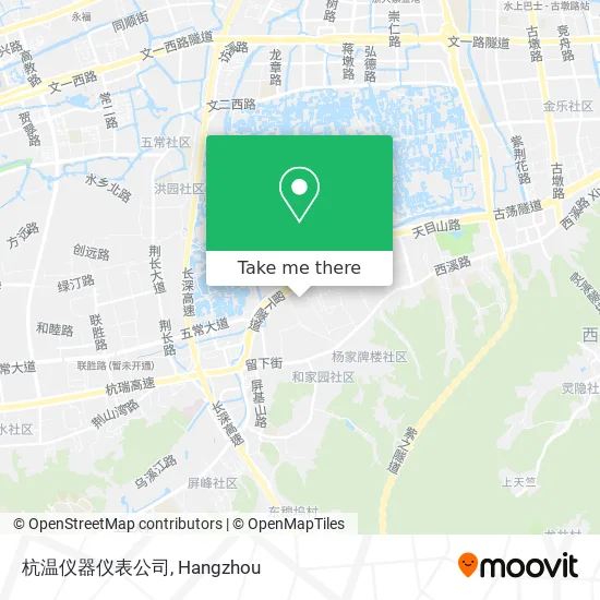 杭温仪器仪表公司 map