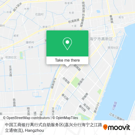 中国工商银行离行式自助服务区(嘉兴分行海宁之江路立通物流) map